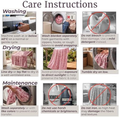 Lavish Home Oversized Ruched Faux Fur Blanket, Pink, 60” x 80”