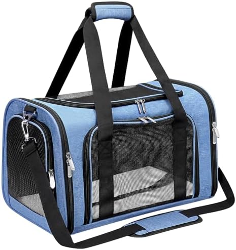 Soft-Sided Cat/Dog/Pet Carrier, Collapsible Pets Travel Carriers