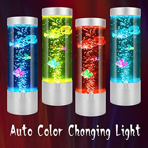 Bubble Fish Lamp, Sensory Bubble Tube Lamp, Artificial Fish Tank with Moving Fish, to Light Up Your Life Like a Lamp, Fish Tank Light and Aquarium Lamp, Excellent Gift