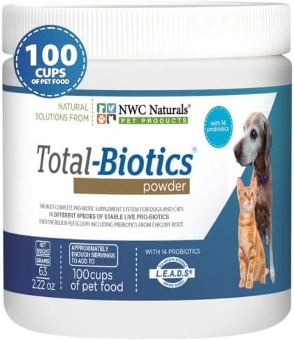 NWC Naturals Total-Biotics Dog & Cat Probiotic Powder 2.22 oz, 100 Servings