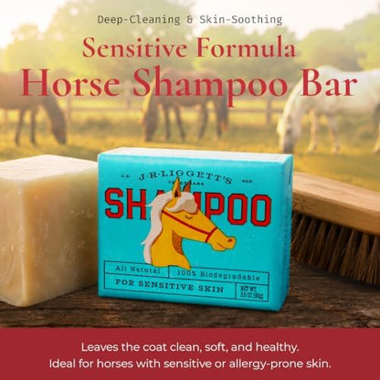 J.R.LIGGETT'S Horse Shampoo Bar, Natural Mane and Tail Cleanser Bar 3.5 oz