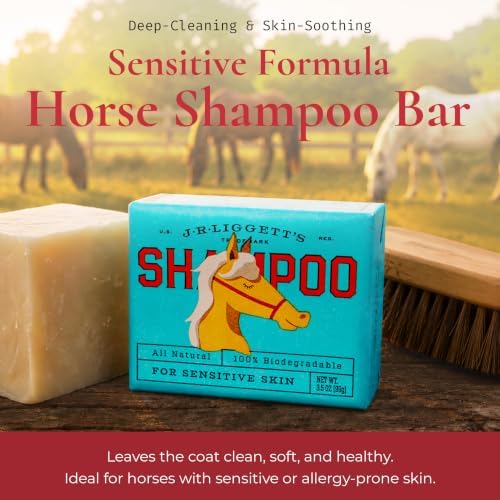 J.R.LIGGETT'S Horse Shampoo Bar, Natural Mane and Tail Cleanser Bar 3.5 oz