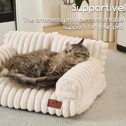 Hollypet Small Dog Large Cat Bed Puppy Couch Beds for Pets up to 25 lbs