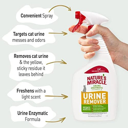 Nature's Miracle Cat Urine Remover, Enzymatic Cleaner, 24 oz