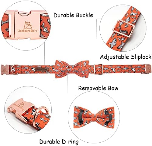 Lionheart Glory Shark Print Bow Tie Collar for Medium Dogs