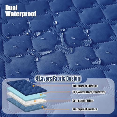 Smiry Waterproof Dog Bed Cover Blanket, Reversible Pet Blanket