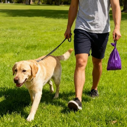 Purple T-Shirt Poop Bags with Easy-Tie Handles(90 Count)