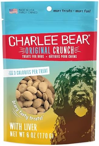 Charlee Bear Original Dog Training Treats, Chicken Liver, 6 oz
