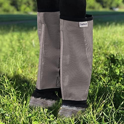 Fine Mesh Fly Boots Loose Fitting & Non-Slip Horse Fly Leggings No More Horsefly Nuisance Greatly Reduce Stomping Breathable with Natural Air Flow (Set of 4)