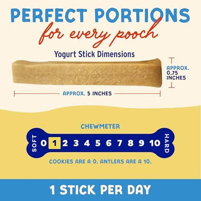 Himalayan Dog Chew Yogurt Sticks, Probiotic Treats, Peanut Butter, 5 Treats