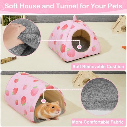 Bienbee Guinea Pig Hideout, 2 Piece Washable Set for Small Animals Small