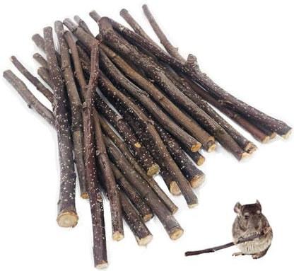 William Craft 100g Apple Sticks Small Animals Molar Wood Toys for Rabbits Chinchillas Guinea Pig Hamster Gerbil Parrot Bunny and Small Animals Chew Stick Treats