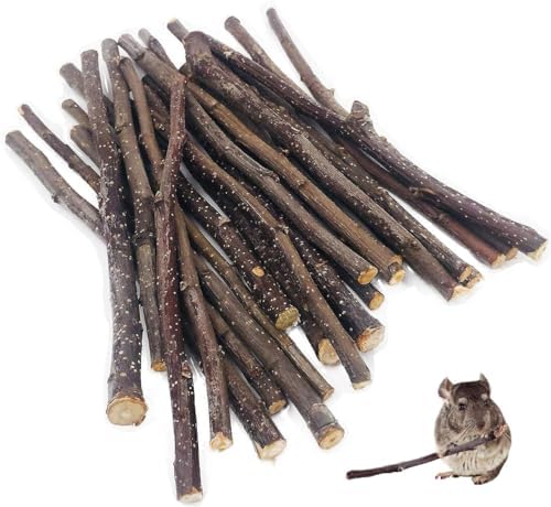 William Craft 250g Apple Sticks Small Animals Molar Wood Toys for Rabbits Chinchillas Guinea Pig Hamster Gerbil Parrot Bunny and Small Animals Chew Stick Treats