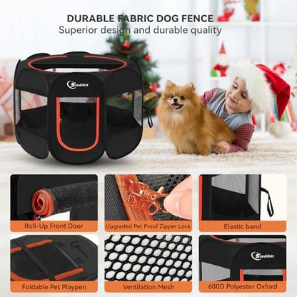 Siedihit Dog Playpen, Puppy Pet Playpens Indoor for Medium Dogs Tent