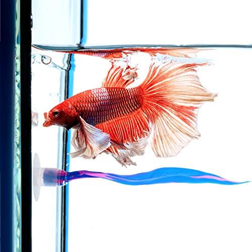 WILLBOND 2 Pcs Blue Silicone Betta Fish Bed Leaf Hammock Betta Fish Tank Accessories Decorations for Aquarium Ornaments, Practical Resting Spot, Comfortable and Safe