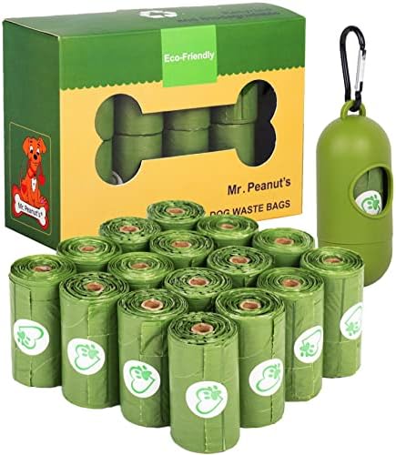 Mr. Peanut's XL Pooper Scooper Sized 13X11" Recycled Waste Poop Bags Made From Plants - 160 Count