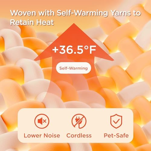 Bedsure Self Warming Waterproof Blanket for Bed - Twin Size (80"x60") Grey