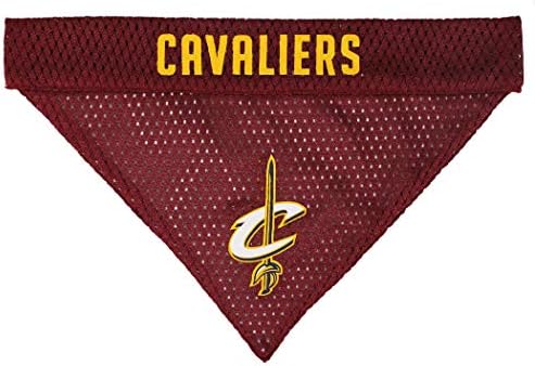 Pets First NBA Dog Bandana - Cleveland Cavaliers Reversible Pet Bandana. 2 Sided Home & Away Sports Bandana with a PREMIUM Embroidery TEAM Logo, Small/Medium
