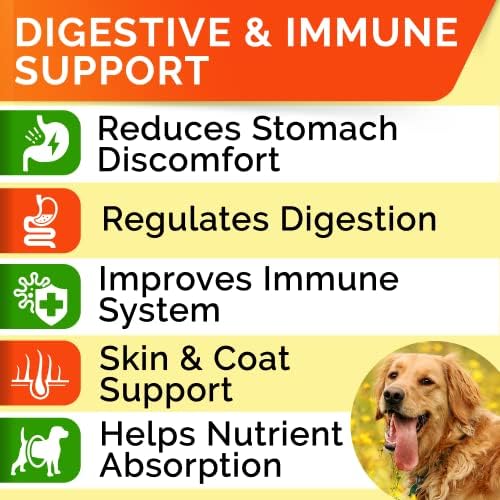 STRELLALAB Dog Probiotics Chews + Enzymes Gut Health Support