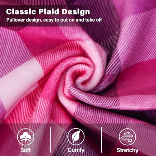 KYEESE Velvet Dog Pajamas for Medium Large Dog Soft Plaid Onesie Daily Wear