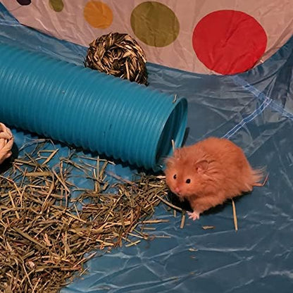 Plastic Hamster Tunnels,Small Animal Tubes,Foldable Exercising Training Ferrets Fun Tunnel Hamsters Hideout Tube 15 Pcs Pet Chew Toys for Guinea Pigs Chinchillas Rats Gerbils (Blue)