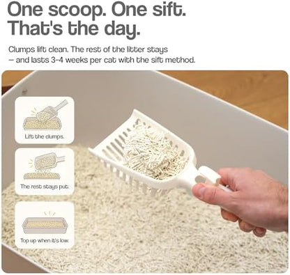 Tofu Cat Litter - Natural Unscented Clumping Pellets, 99% Dust Free, 13.2lb