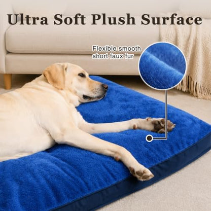 NUPIDA Waterproof Large Dog Bed for Crate with Washable Cover, 35x22, Navy
