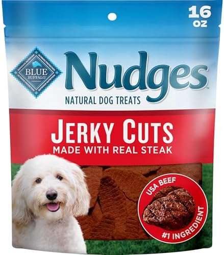 Blue Buffalo Nudges Jerky Cuts Steak Dog Treats, 16 oz