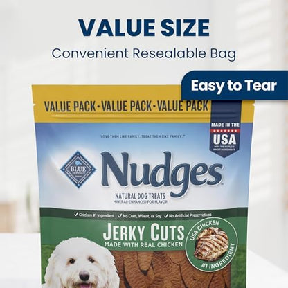 Blue Buffalo Nudges Jerky Cuts Chicken Dog Treats, 36 oz