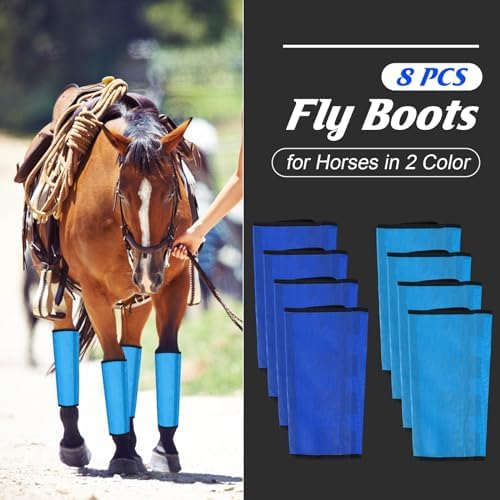8 Pcs UV Mesh Horse Fly Boots