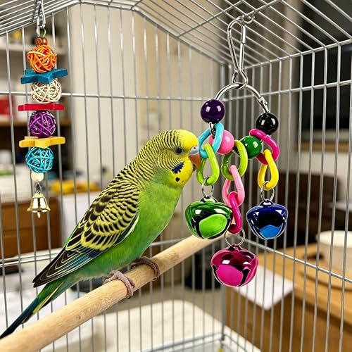 16 Pack Bird Toys for Cockatiel Parrots Parakeet Budgie Conures