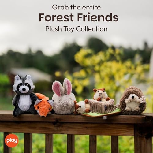 P.L.A.Y. Cute Plush Dog Toys - Forest Friends Critter Themed Durable Squeaker Crinkle Chew Toys, Great for Puppies & Small, Medium, Large Dogs - Machine Washable, Recycled Materials (5 Piece Set)