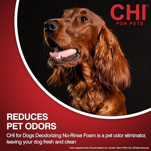CHI for Dogs Deodorizing Waterless Foam Wash, Pump Bottle, 8 Oz