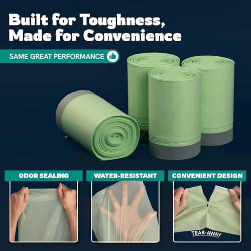 Panther Armor Cat Litter Bags for Poop, 200 Large Cat Poop Bags 16x12