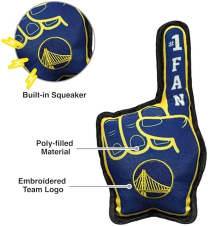 Pets First NBA #1 Fan Toy. Best Sports Dog Toy with Double Stitched Trim and Tough Nylon Material Filled with Chewable Polyfil and Inner Squeaker