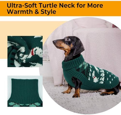 Lelepet Mini Dachshund Sweater Turtleneck Dog Sweaters for Small Dogs XS-XL