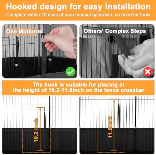 Tresbro Guinea Pig Cage Liner with One-Hand Release Hook & Thickened Corner, 48''L x 24''W Waterproof & Washable Mat (Without Cage) for C&C Grids Guinea Pig Hedgehog Bunny Habitat, Rabbit Cage Liner