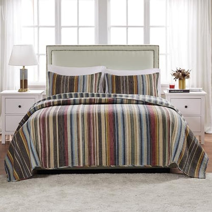 Greenland Home Barefoot Bungalow Durango Quilt Set, Full/Queen, Natural,GL-1603NMSQ, 3-Piece