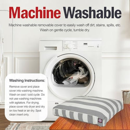 Majestic Pet Rectangular Dog Bed, X-Large, 50x42x5 in, Washable, Gray