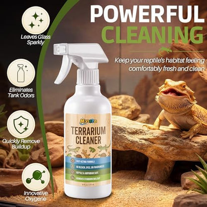 Bearded Dragon Tank Cleaner Kit with Brush, 16oz