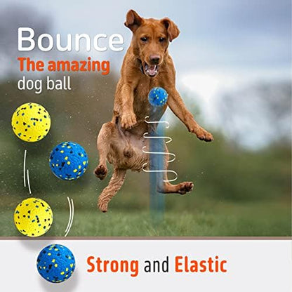 Kimee 3.9'' Dog Balls Tennis Balls Dog Toys for Aggressive Chewers 3 Balls