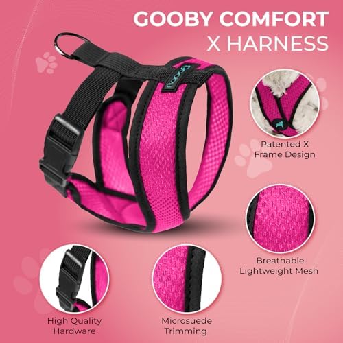 Gooby Comfort X Head-in Dog Harness, Choke-Free, Flamingo Pink, X-Large