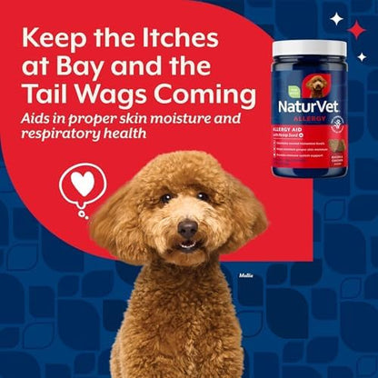 NaturVet Hemp Allergy Aid Supplement for Dogs - 60 Soft Chews