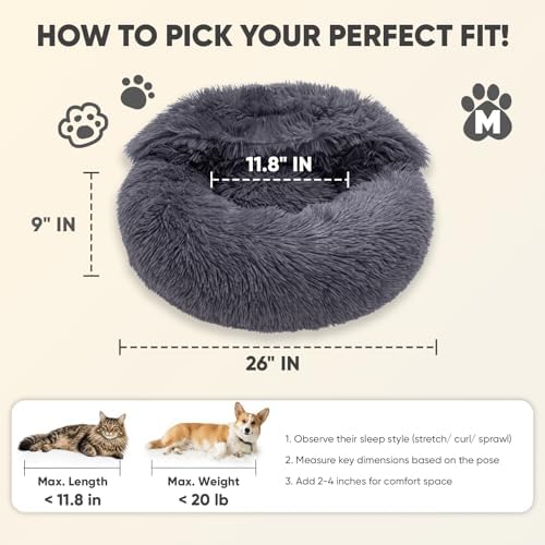 Himax Covered Medium Dog Bed with Blanket Attached Calming Burrow Deep Grey