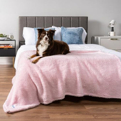 PetAmi Soft Plush Sherpa Dog Blanket for Pet Cat, Large 40x60, Pink