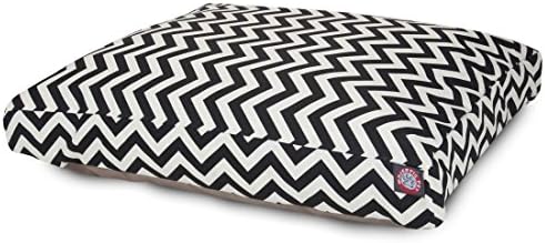 Majestic Pet Rectangular Dog Bed, Medium, 36x29x4 in, Washable, Black