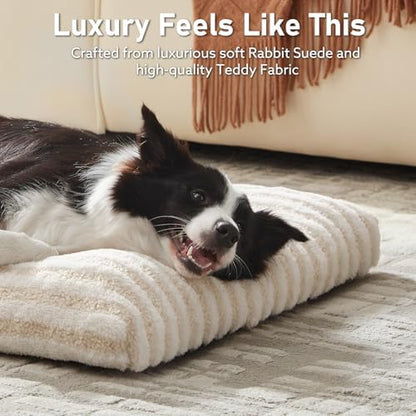 FURTIME Washable Dog Bed Large Sized Dogs, Deluxe Medium Dog Crate Beds