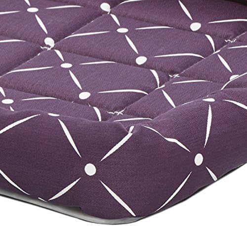 Midwest Homes for Pets 40224-PLD Quiet Time Couture Ashton Bolster Pet Bed, Medium Dog/24, Plum