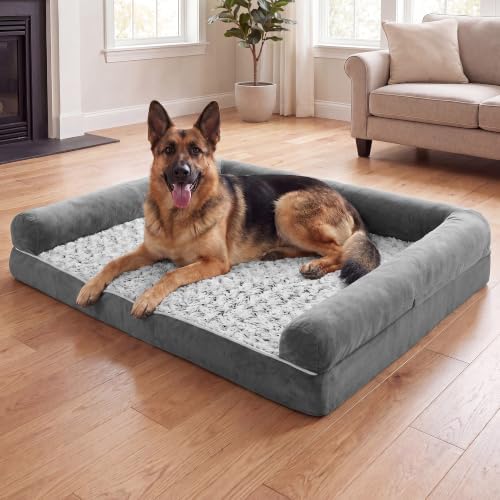 Waterproof Short Plush Orthopedic Sofa Dog Bed for Large Dogs