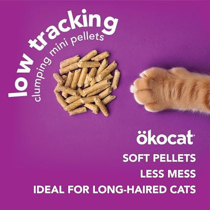 ökocat Low Tracking Natural Wood Clumping Cat Litter, Odor Control 21.5 Lbs